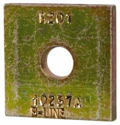 Cooper B-Line - 3/8" Rod, Zinc Dichromate Steel Square Strut Washer - 3/8" Bolt, Used with Cooper B Line Metal Framing Channels - Caliber Tooling