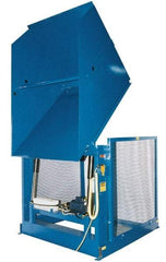 Vestil - 4,000 Lb Load Capacity, Steel Box Dumper - 66" Wide x 68" Long x 53-1/2" High, Blue - Caliber Tooling