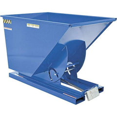 Vestil - 6,000 Lb Load Capacity, 1 Cu Yd, Steel Self-Dumping Hopper - 41-1/4" Wide x 61" Long x 43" High, Powder Coat Blue - Caliber Tooling