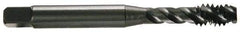 OSG - 1/2-13 UNC 3 Flute Modified Bottoming Spiral Flute Tap - Vanadium High Speed Steel, TiCN Finish, 3-3/8" OAL, Right Hand Flute, Right Hand Thread, Oversize, H7, Series 290 - Caliber Tooling