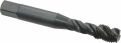 OSG - 3/8-24 UNF 3 Flute Modified Bottoming Spiral Flute Tap - Vanadium High Speed Steel, Oxide Finish, 2-15/16" OAL, Right Hand Flute, Right Hand Thread, H2, Series 290 - Caliber Tooling