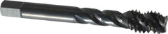 OSG - 7/16-14 UNC 3 Flute Modified Bottoming Spiral Flute Tap - Vanadium High Speed Steel, Oxide Finish, 3-5/32" OAL, Right Hand Flute, Right Hand Thread, H3, Series 290 - Caliber Tooling