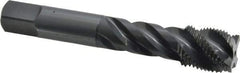 OSG - 3/4-16 UNF 4 Flute 3B Modified Bottoming Spiral Flute Tap - Vanadium High Speed Steel, Oxide Finish, 4-1/4" OAL, Right Hand Flute, Right Hand Thread, H3, Series 290 - Caliber Tooling