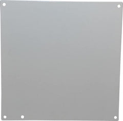 Cooper B-Line - 10-1/4" OAW x 10-1/4" OAH Powder Coat Finish Electrical Enclosure Nonperforated Panel - 12" x 12" Box, 14 Gauge Steel, Use with 121210 RHC/12124-1/12126 RHC/12126-112128-1 - Caliber Tooling