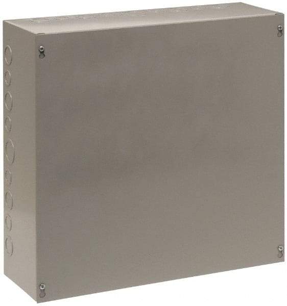 Cooper B-Line - Steel Junction Box Enclosure Screw Flat Cover - NEMA 1, 24" Wide x 24" High x 6" Deep - Caliber Tooling