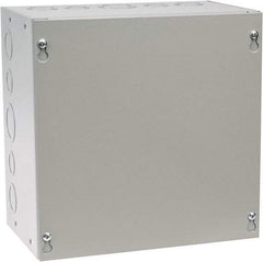 Cooper B-Line - Steel Junction Box Enclosure Screw Flat Cover - NEMA 1, 10" Wide x 10" High x 6" Deep - Caliber Tooling