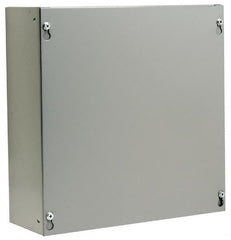 Cooper B-Line - Steel Junction Box Enclosure Screw Flat Cover - NEMA 1, 12" Wide x 12" High x 4" Deep - Caliber Tooling