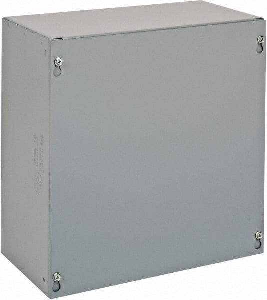 Cooper B-Line - Steel Junction Box Enclosure Screw Flat Cover - NEMA 1, 12" Wide x 12" High x 6" Deep - Caliber Tooling