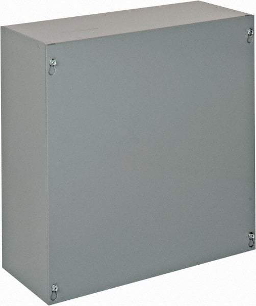 Cooper B-Line - Steel Junction Box Enclosure Screw Flat Cover - NEMA 1, 15" Wide x 15" High x 6" Deep - Caliber Tooling