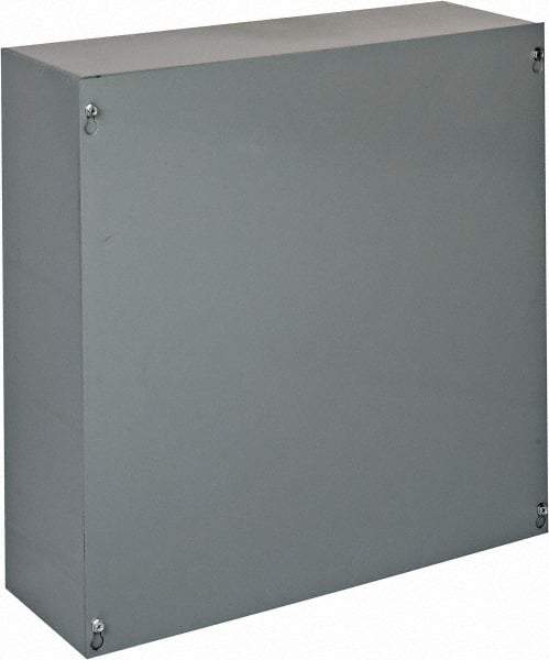 Cooper B-Line - Steel Junction Box Enclosure Screw Flat Cover - NEMA 1, 18" Wide x 18" High x 6" Deep - Caliber Tooling