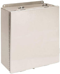 Cooper B-Line - Stainless Steel Standard Enclosure Hinge Flat Cover - NEMA 4, 12, 13, 3RX, 4X, 12" Wide x 12" High x 6" Deep, Corrosion Resistant, Dust-tight, Rainproof & Watertight - Caliber Tooling