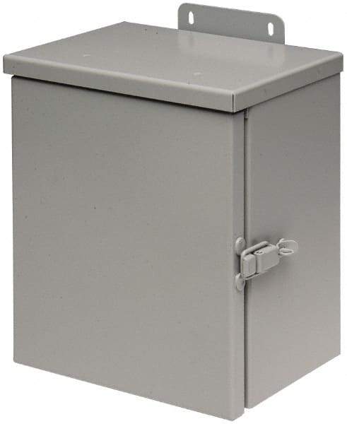 Cooper B-Line - Steel Junction Box Enclosure Hinge Flat Cover - NEMA 3R, 12" Wide x 16" High x 6" Deep, Rainproof - Caliber Tooling