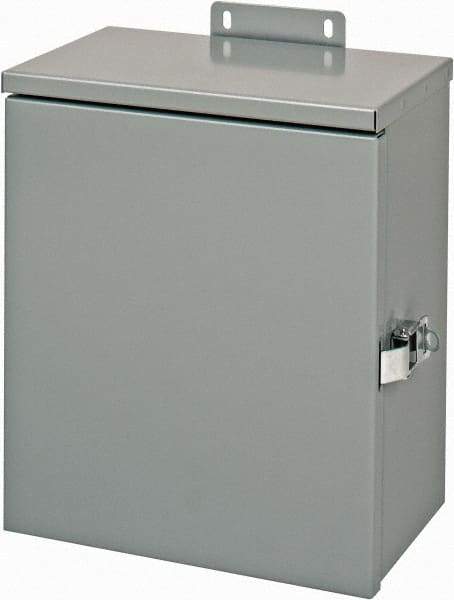 Cooper B-Line - Steel Junction Box Enclosure Hinge Flat Cover - NEMA 3R, 10" Wide x 12" High x 6" Deep, Rainproof - Caliber Tooling