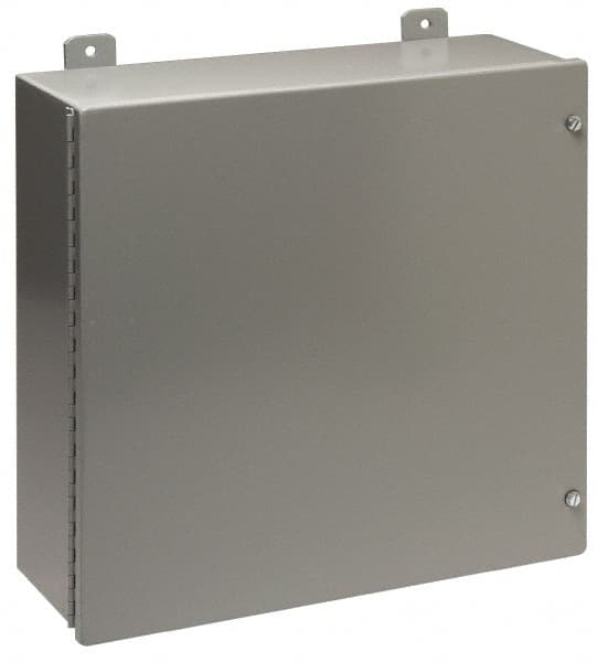 Cooper B-Line - Steel Standard Enclosure Hinge Flat Cover - NEMA 12, 13, 20" Wide x 20" High x 7" Deep, Dirt-tight & Dust-tight - Caliber Tooling