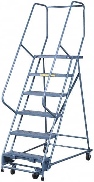 Gillis - 15.16' High 300 Lb Capacity 14 Step Rolling Ladder - Caliber Tooling