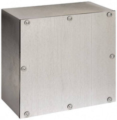 Cooper B-Line - Steel Junction Box Enclosure Screw Flat Cover - NEMA 3, 12, 12" Wide x 12" High x 6" Deep, Rainproof - Caliber Tooling