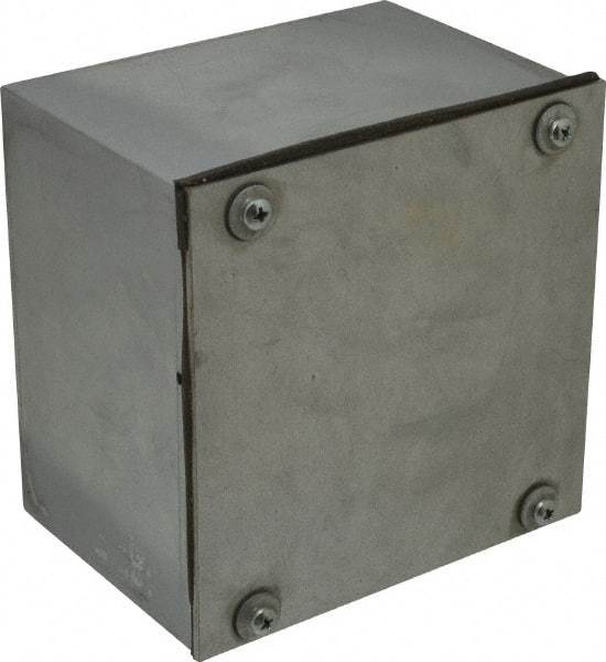 Cooper B-Line - Steel Junction Box Enclosure Screw Flat Cover - NEMA 3, 12, 6" Wide x 6" High x 4" Deep, Dust-tight & Rainproof - Caliber Tooling