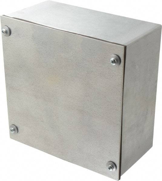 Cooper B-Line - Steel Junction Box Enclosure Screw Flat Cover - NEMA 3, 12, 8" Wide x 8" High x 4" Deep, Dust-tight & Rainproof - Caliber Tooling