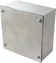 Cooper B-Line - Steel Junction Box Enclosure Screw Flat Cover - NEMA 3, 12, 8" Wide x 8" High x 4" Deep, Dust-tight & Rainproof - Caliber Tooling