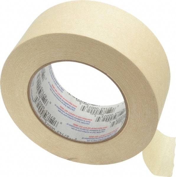 Intertape - 2" Wide x 60 Yd Long Tan Paper Masking Tape - Series PG505, 5.8 mil Thick, 20 In/Lb Tensile Strength - Caliber Tooling