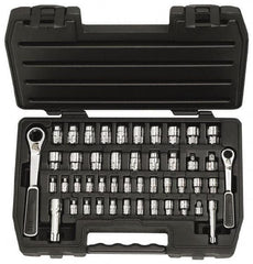 GearWrench - 46 Piece 1/4 & 3/8" Drive Standard Socket Set - 5/32 to 3/4", 3.5 to 19mm, Inch/Metric Measurement Standard - Caliber Tooling