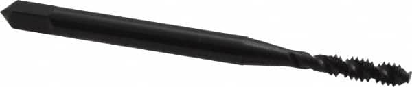 OSG - #4-40 UNC 2 Flute 2B/3B Bottoming Spiral Flute Tap - High Speed Steel, Oxide Finish, 1-7/8" OAL, Right Hand Flute, Right Hand Thread, H2, Series 107 - Caliber Tooling