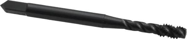 OSG - #8-32 UNC 3 Flute 3B Modified Bottoming Spiral Flute Tap - Vanadium High Speed Steel, Oxide Finish, 2-1/8" OAL, Right Hand Flute, Right Hand Thread, H2, Series 303 - Caliber Tooling