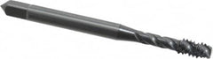 OSG - #10-24 UNC 3 Flute Modified Bottoming Spiral Flute Tap - Vanadium High Speed Steel, Oxide Finish, 2-3/8" OAL, Right Hand Flute, Right Hand Thread, H2, Series 303 - Caliber Tooling