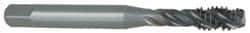 OSG - #8-32 UNC 3 Flute 2B Modified Bottoming Spiral Flute Tap - Vanadium High Speed Steel, Oxide Finish, 2-1/8" OAL, Right Hand Flute, Right Hand Thread, H7, Series 303 - Caliber Tooling