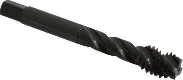 OSG - 7/16-14 UNC 3 Flute Modified Bottoming Spiral Flute Tap - Vanadium High Speed Steel, Oxide Finish, 3-5/32" OAL, Right Hand Flute, Right Hand Thread, H5, Series 303 - Caliber Tooling