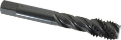 OSG - 9/16-12 UNC 4 Flute Modified Bottoming Spiral Flute Tap - Vanadium High Speed Steel, Oxide Finish, 3-19/32" OAL, Right Hand Flute, Right Hand Thread, H3, Series 303 - Caliber Tooling