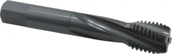 OSG - 3/4-10 UNC 4 Flute Modified Bottoming Spiral Flute Tap - Powdered Metal, Oxide Finish, 4-1/4" OAL, Right Hand Flute, Right Hand Thread, H3, Series 313 - Caliber Tooling