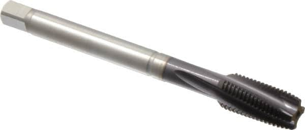 Guhring - 7/16-20 UNF 4 Flute 2BX Modified Bottoming Spiral Flute Tap - Powdered Metal, TiAlN Finish, 100mm OAL, Right Hand Flute, Right Hand Thread, Series 2923 - Caliber Tooling