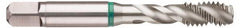 Guhring - M3x0.50 Metric Coarse 3 Flute 6H Modified Bottoming Spiral Flute Tap - Cobalt, Bright Finish, 1.941" OAL, Right Hand Flute, Right Hand Thread, Series 3918 - Caliber Tooling