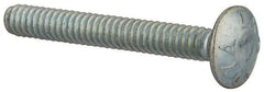 Value Collection - #10-24 UNC 1-1/2" Length Under Head, Standard Square Neck, Carriage Bolt - Grade 2 Steel, Zinc-Plated Finish - Caliber Tooling