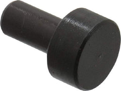 Gibraltar - 3/4" OAL, 1/4" Head Height, 1/2" OD, Hardened Steel, Ground, Press Fit Rest Button - Black Oxide Coating, 1/4" Pin Diam, 1/2" Long Pin - Caliber Tooling