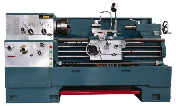 Enco - 18" Swing, 80" Between Centers, 230/460 Volt, Triple Phase Engine Lathe - 7MT Taper, 7-1/2 hp, 25 to 1,800 RPM, 3-1/8" Bore Diam, 40" Deep x 48-7/8" High x 136-1/8" Long - Caliber Tooling