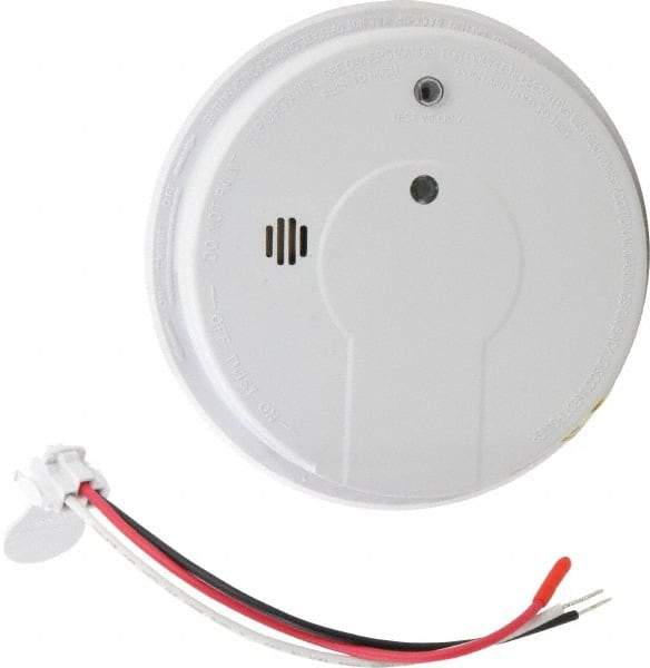 Kidde - 5.6 Inch Diameter, AC Wire In 120 Volt Smoke Alarm - 85 dB Decibel Rating, 9V Battery Included, Wall or Indicating Light, Tamper Resistant, Interconnectable - Caliber Tooling