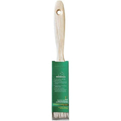 Krylon - 7/16" Flat White China Bristle Trim Brush - 1" Bristle Length, 2-1/4" Wood Beavertail Handle - Caliber Tooling