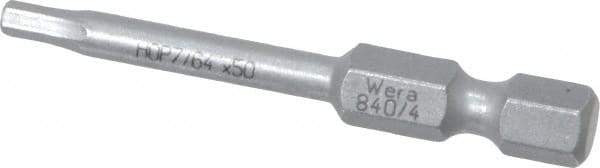 Wera - 7/64" Hex Bit - 1/4" Hex Drive, 2" OAL - Caliber Tooling