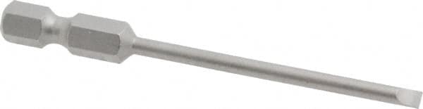 Wera - 1/8" Slotted Screwdriver Bit - 1/4" Hex Drive, 2-3/4" OAL - Caliber Tooling