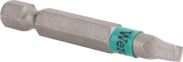 Wera - #3" Square Size Square Recess Bit - 1/4" Hex Drive, 2" OAL - Caliber Tooling