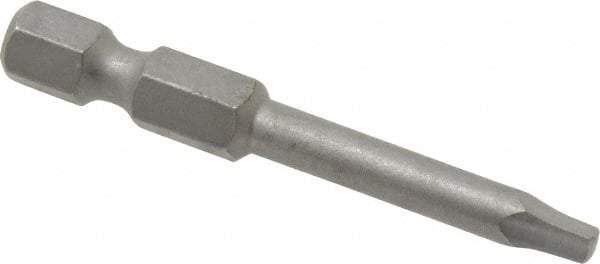 Wera - #1" Square Size Square Recess Bit - 1/4" Hex Drive, 2" OAL - Caliber Tooling