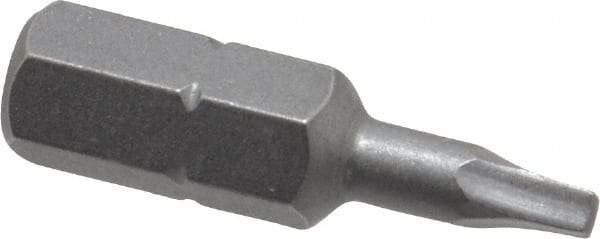 Wera - #0" Square Size Square Recess Bit - 1/4" Hex Drive, 1" OAL - Caliber Tooling