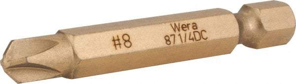 Wera - #8 Torq-Set Bit - 1/4" Hex Drive, 2" OAL - Caliber Tooling