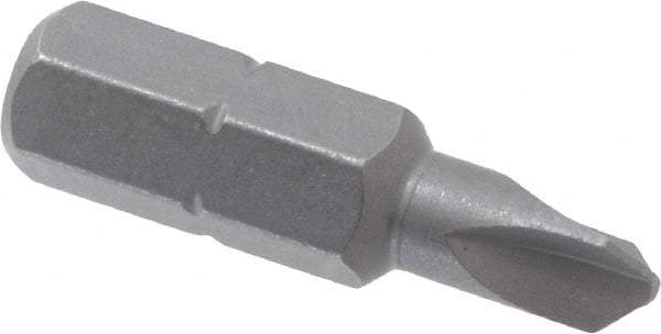 Wera - #0 Tri-Wing Bit - 1/4" Hex Drive, 1" OAL - Caliber Tooling