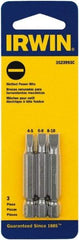 Irwin - 3 Piece, Slotted Handle, Power Bit Set - 0.05 to 1/4" Hex, 1/4" Hex Drive - Caliber Tooling