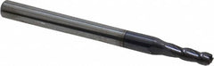 Accupro - 0.095", 4 Flute, Single End, Solid Carbide, 0.005" Corner Radius End Mill - 1-1/2" OAL, 30° Helix, Right Hand Flute, 0.285" LOC, Right Hand Cut - Caliber Tooling