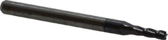 Accupro - 0.085", 4 Flute, Single End, Solid Carbide, 0.015" Corner Radius End Mill - 1-1/2" OAL, 30° Helix, Right Hand Flute, 0.255" LOC, Right Hand Cut - Caliber Tooling