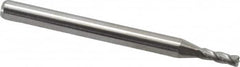 Accupro - 0.07", 4 Flute, Single End, Solid Carbide, 0.01" Corner Radius End Mill - 1-1/2" OAL, 30° Helix, Right Hand Flute, 0.21" LOC, Right Hand Cut - Caliber Tooling